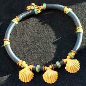 Vintage Gay Boyer gold tone "shell" choker